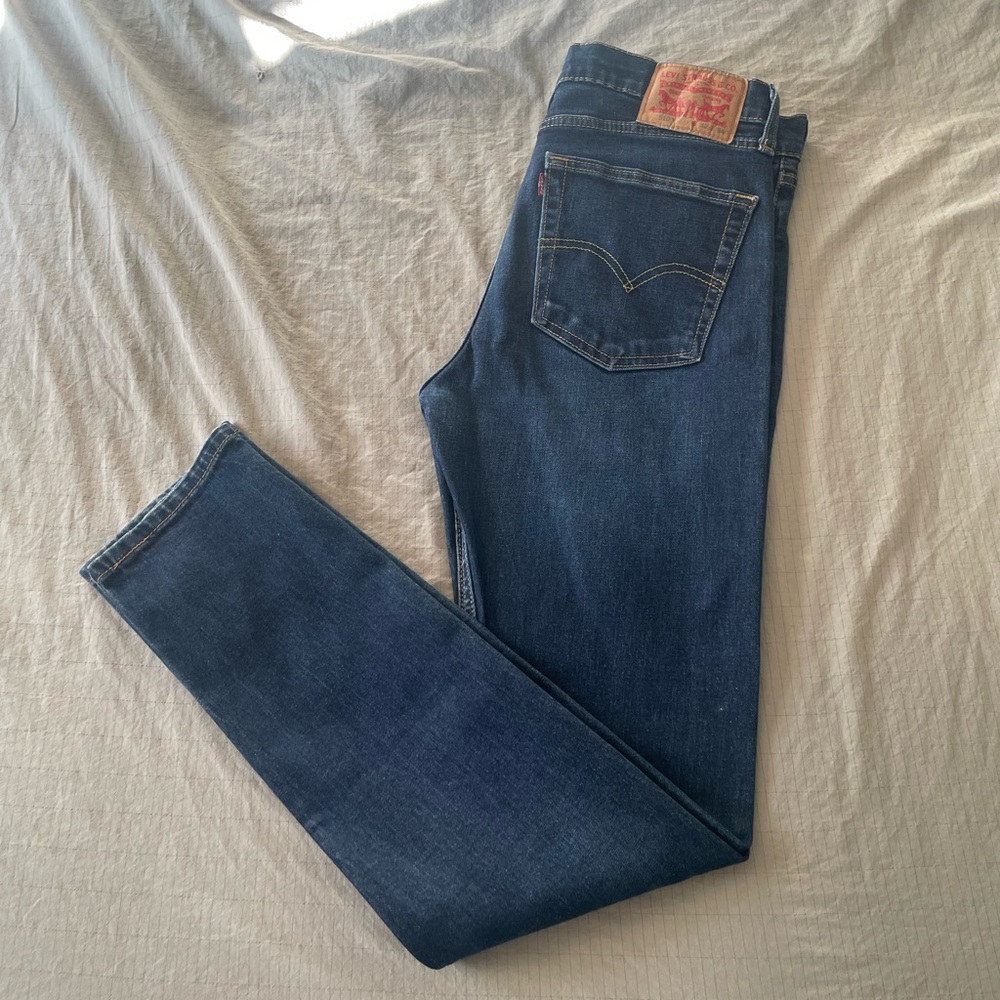 Levi's Dark Blue Jeans with Leather Patch